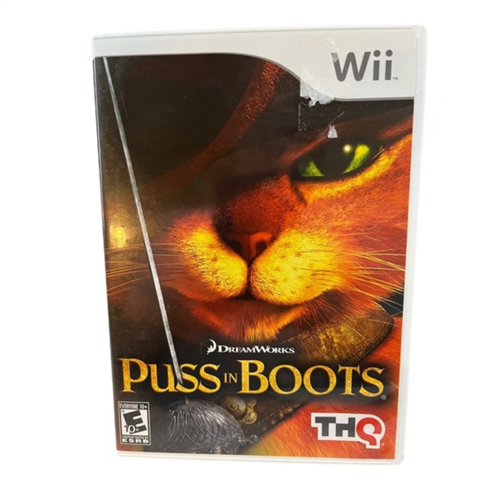 THQ Puss in‎ Boots Nintendo Wii NTSC Good Complete CIB Action Adventure